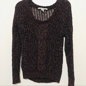 American Rag burgundy sweater long sleeve knit sweater relax fit size S